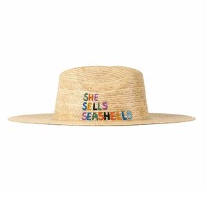 Sunshine Tienda - She Sells Seashells Palm Hat - NWT
